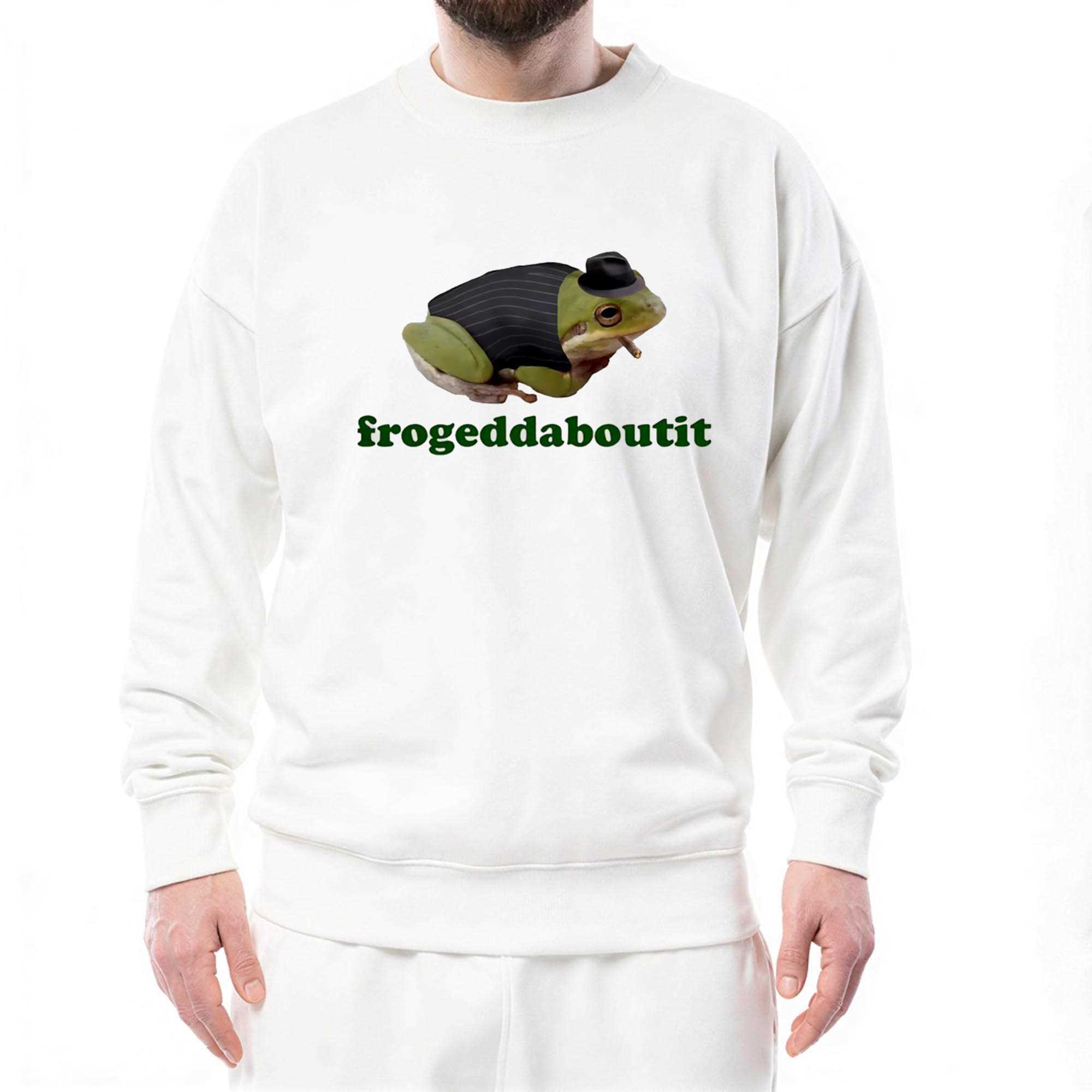 Frog Smoking Frogeddaboutit Tee Frog Smoking Frogeddaboutit Tee