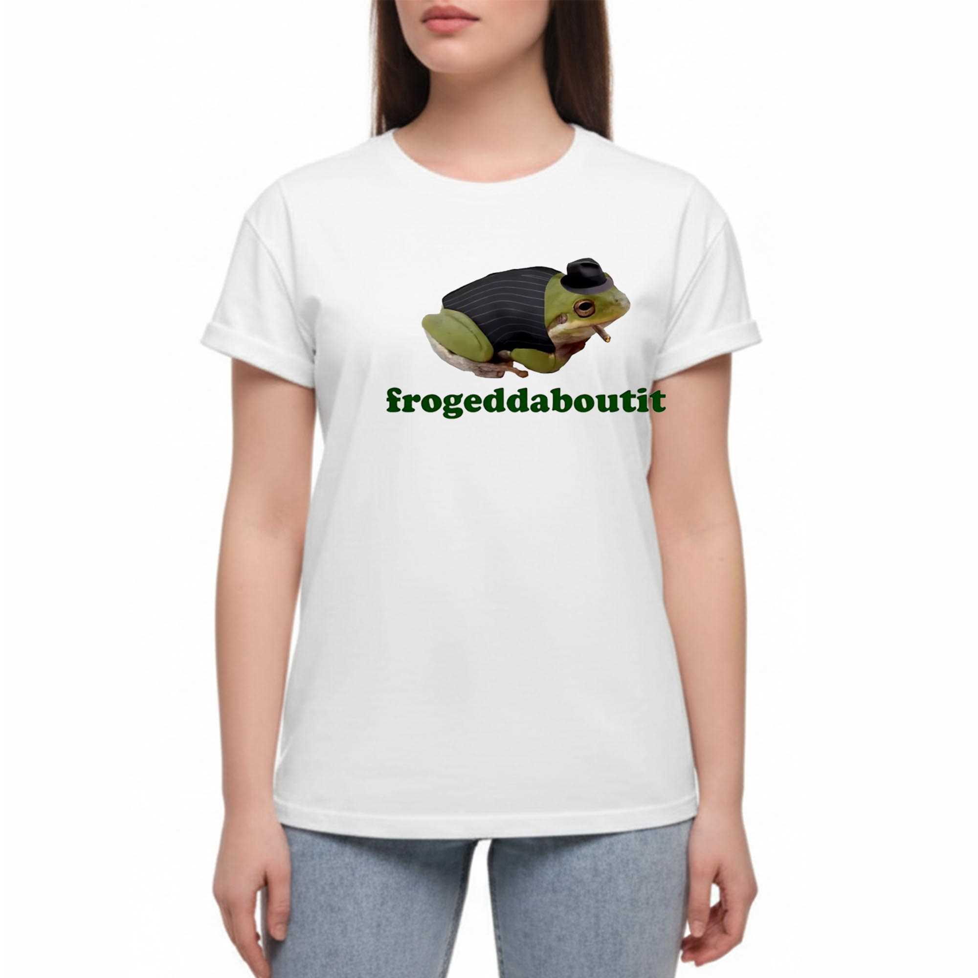 Frog Smoking Frogeddaboutit Tee Frog Smoking Frogeddaboutit Tee