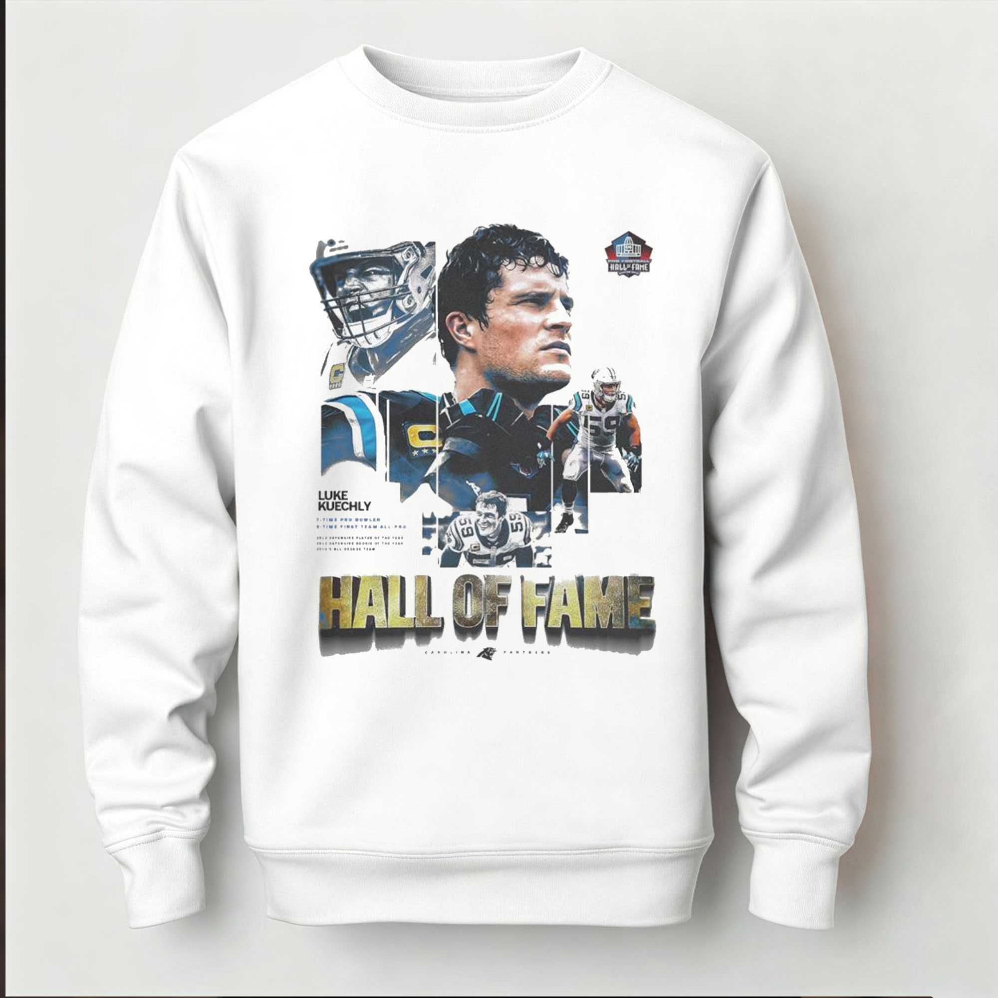 Luke Kuechly Carolina Panthers Nfl Hall Of Fame Legacy Defensive Icon Shirt Luke Kuechly Carolina Panthers Nfl Hall Of Fame Legacy Defensive Icon Shirt