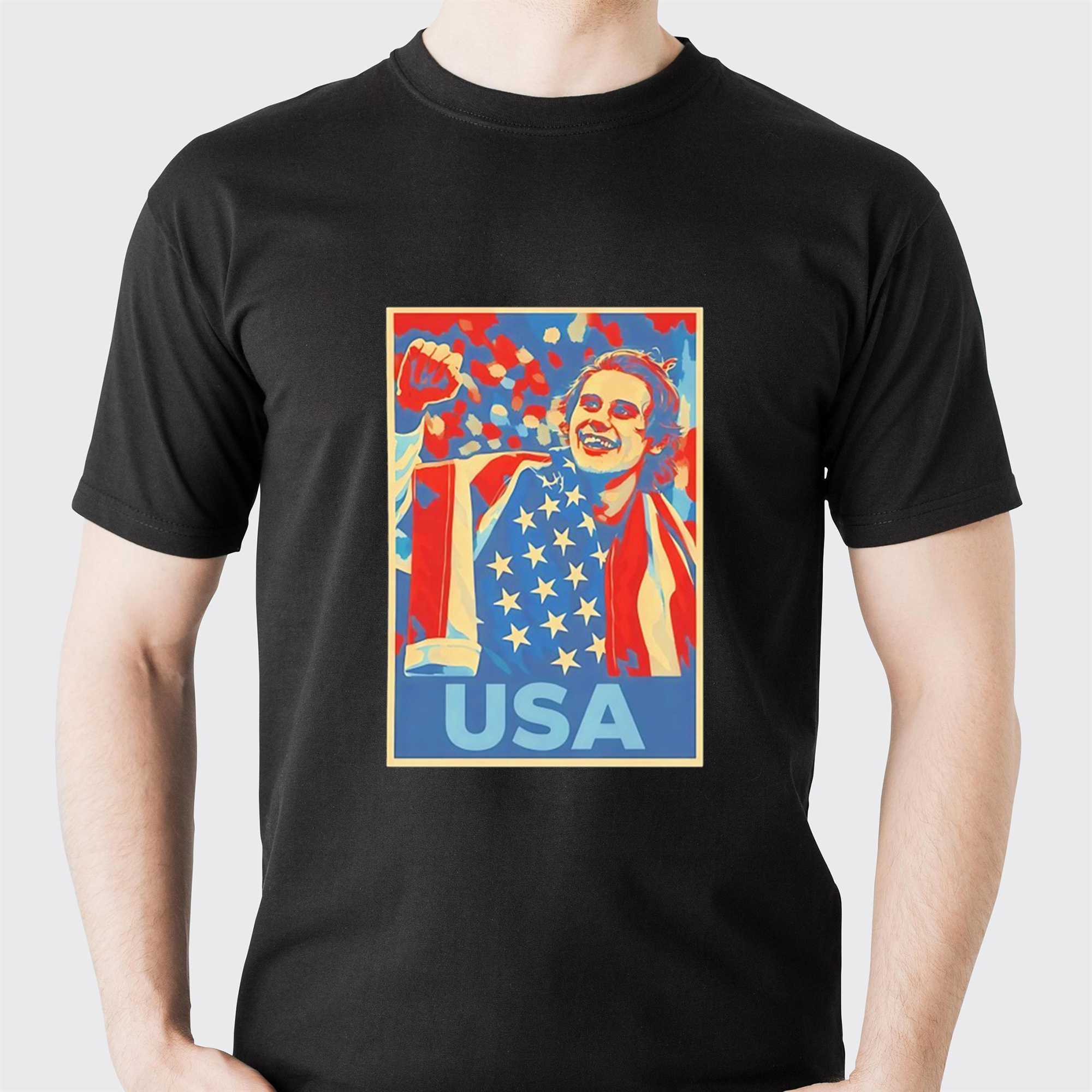Mens Hockey Usa Golden Goal Jack Hughes Tee