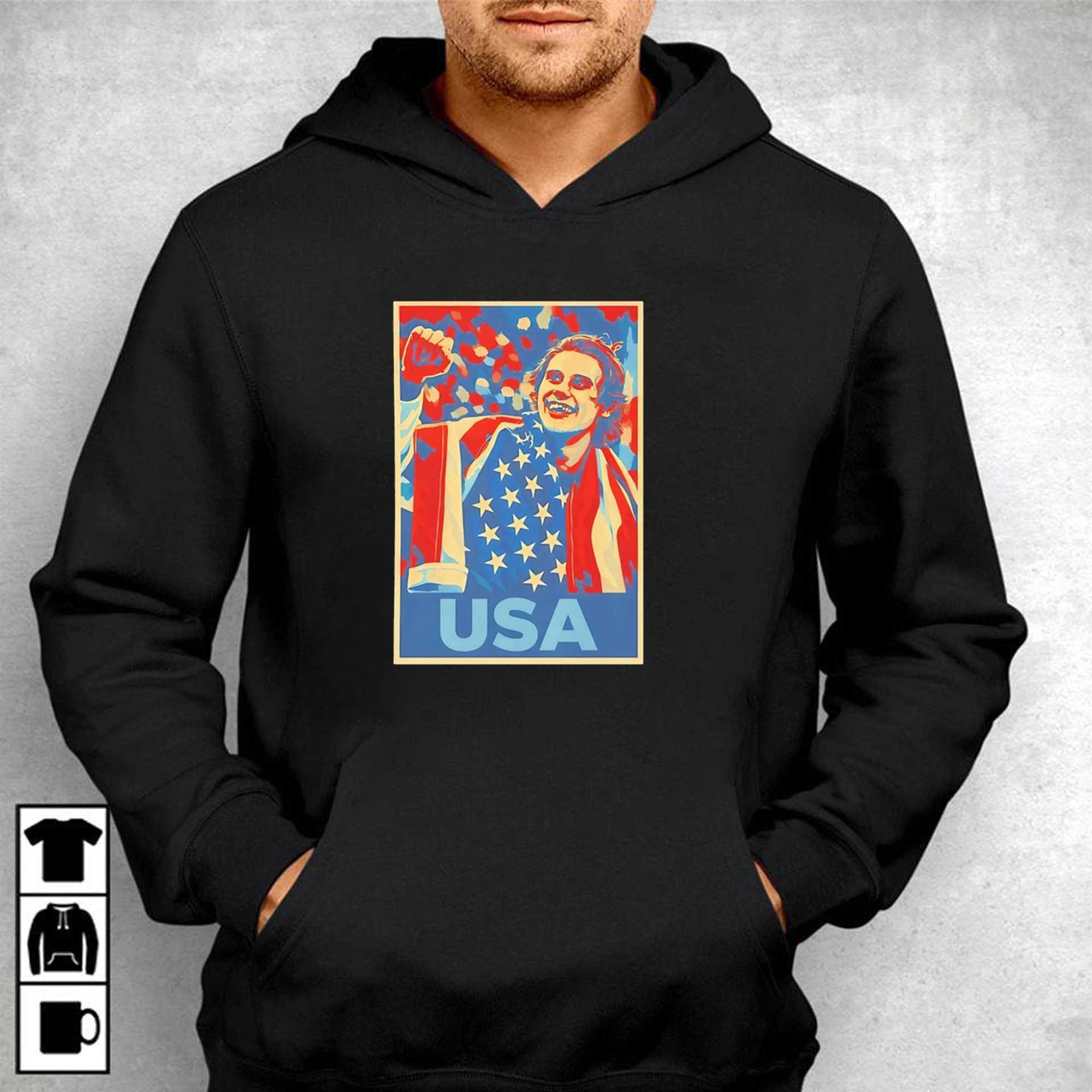 Mens Hockey Usa Golden Goal Jack Hughes Tee