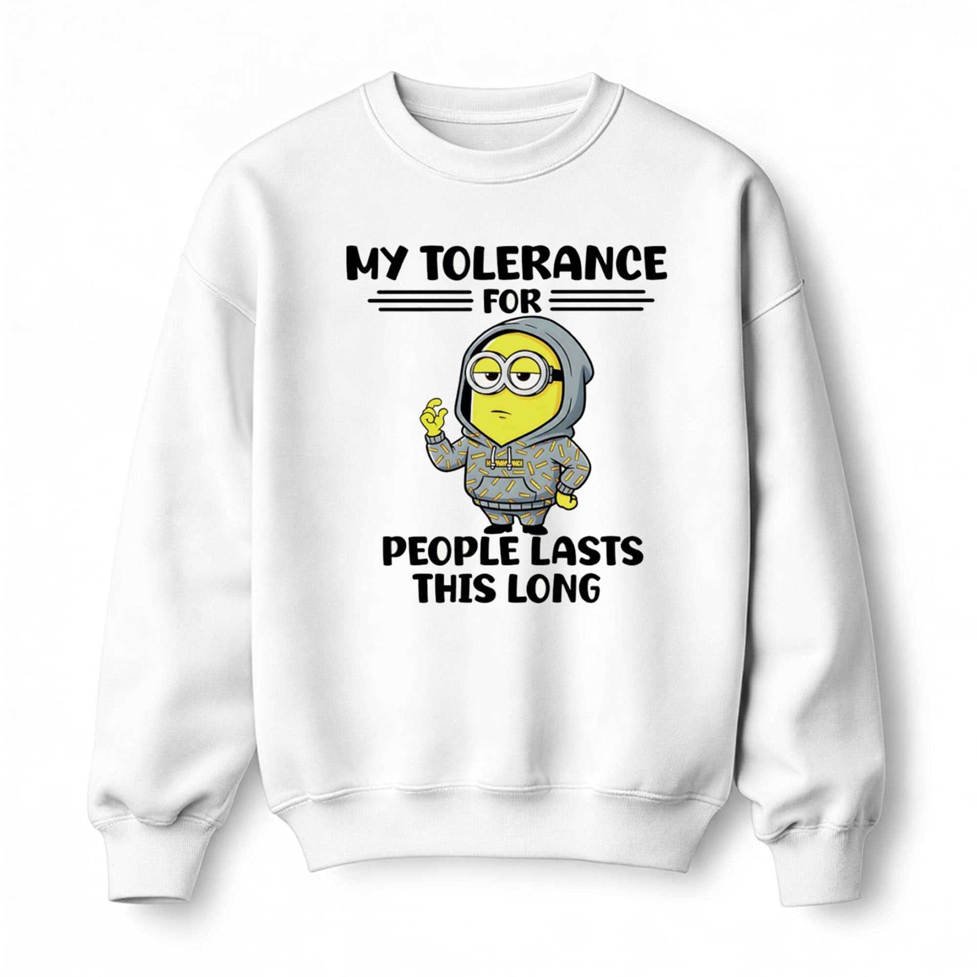 Minion My Tolerance For People Lasts This Long Tee Minion My Tolerance For People Lasts This Long Tee