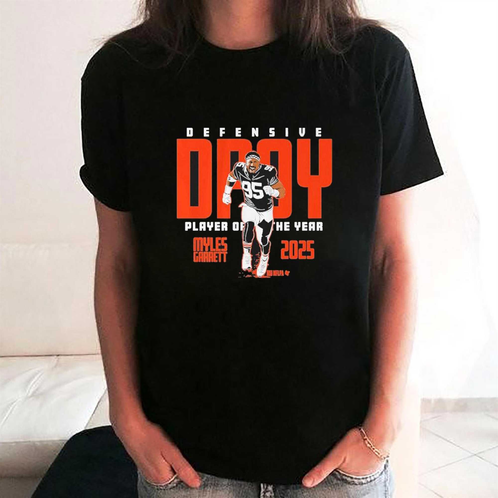 Myles Garrett 2025 Defensive Player Of The Year T-shirt Myles Garrett 2025 Defensive Player Of The Year T-shirt