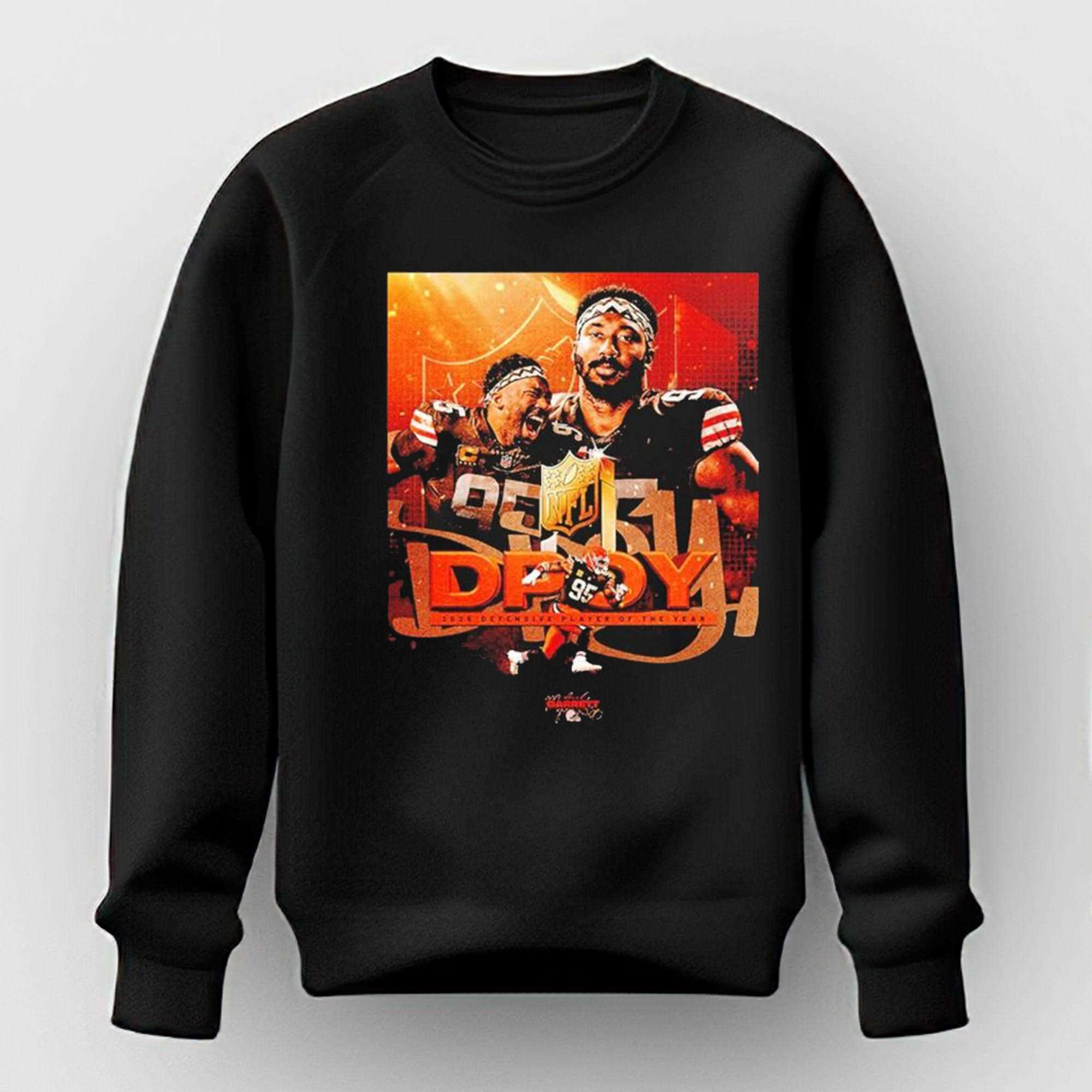 Myles Garrett Is Defensive Player Of The Year 2025 Nfl T-shirt Myles Garrett Is Defensive Player Of The Year 2025 Nfl T-shirt