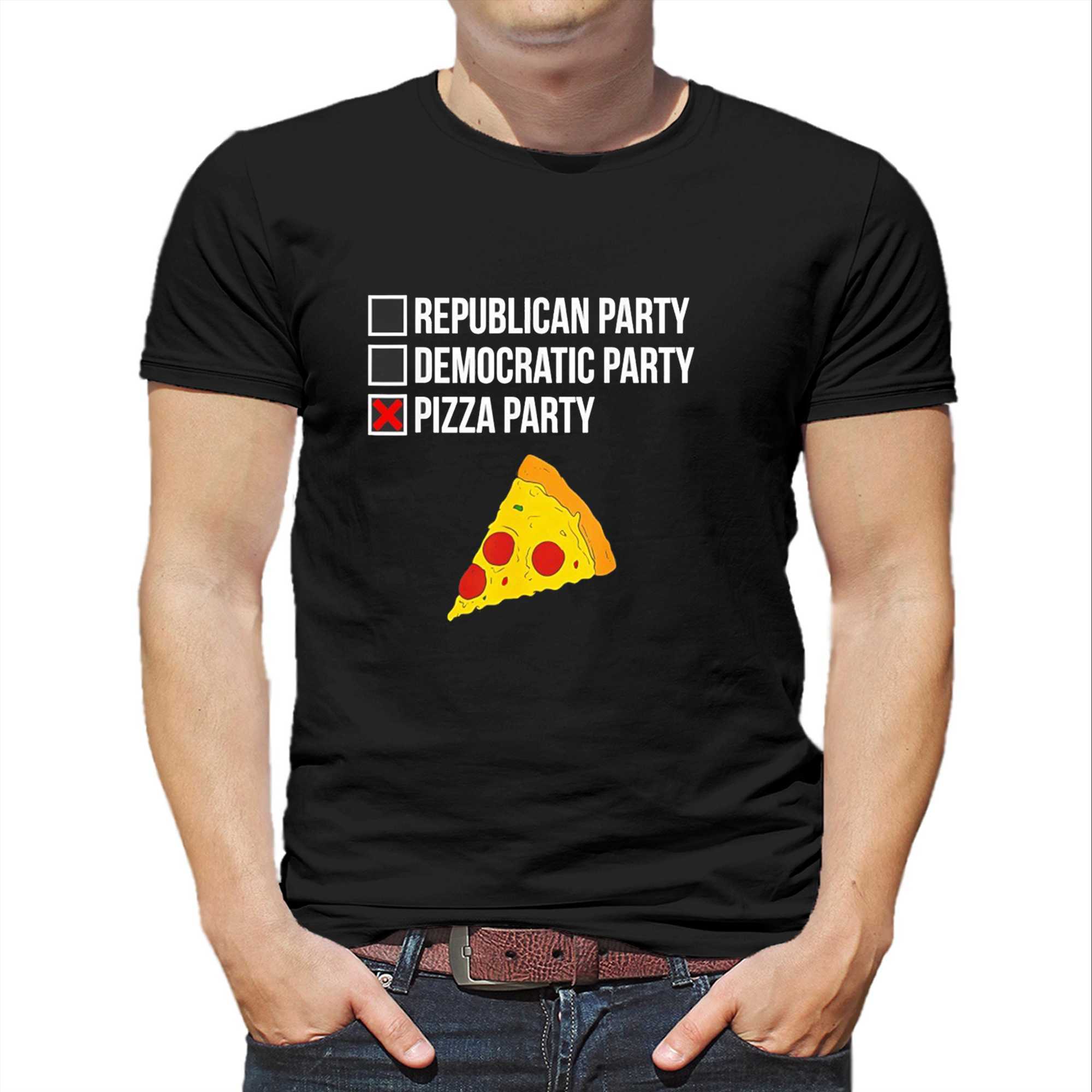 Republican Party Democratic Party Pizza Party Tee