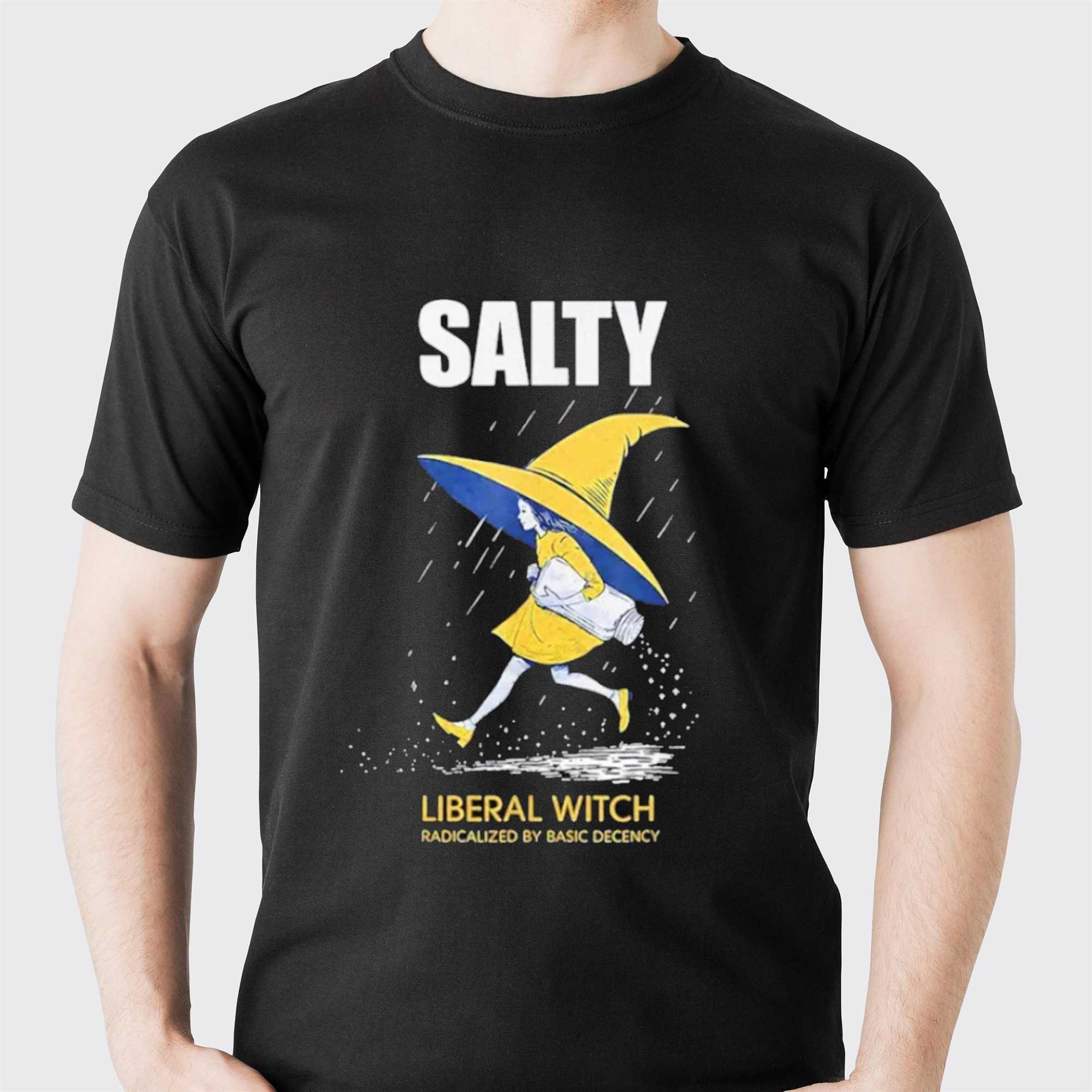Salty Witch Basic Decency Political Feminist Satire Tee