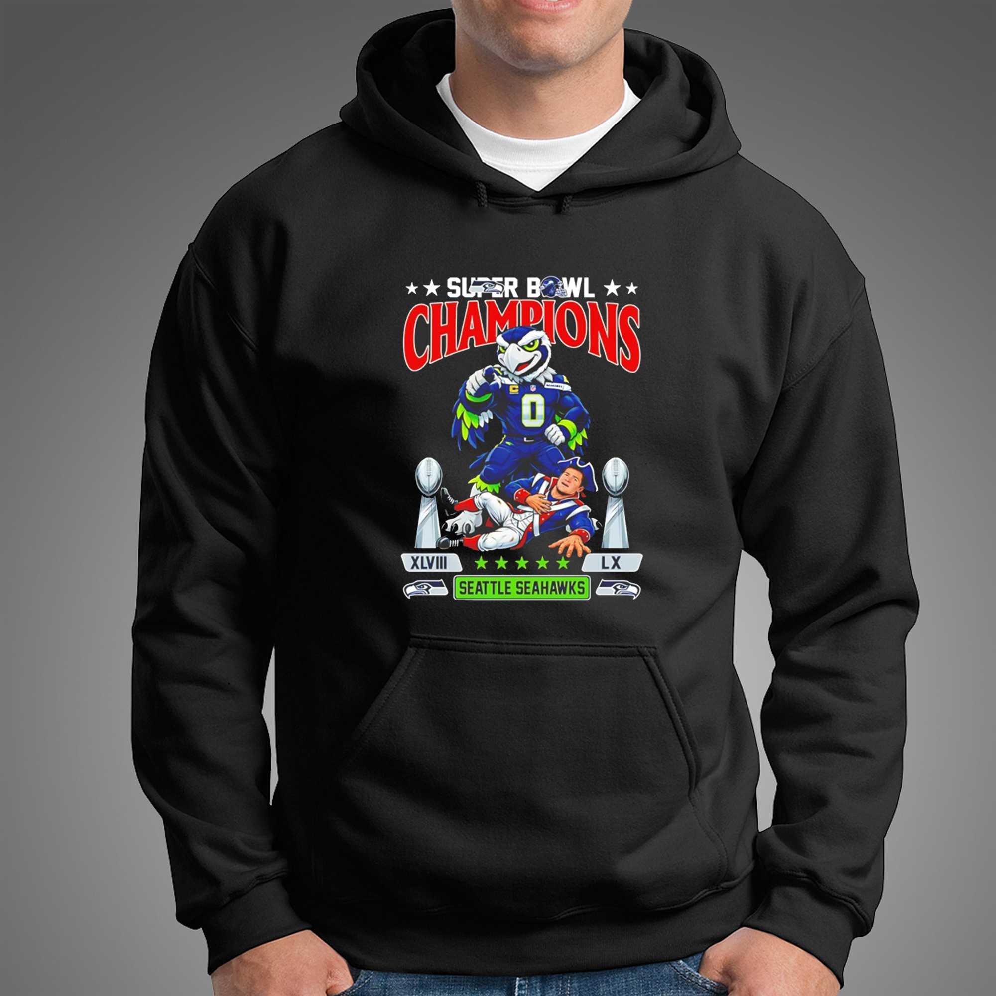 Seattle Seahawks X Super Bowl Champions Xlviii Lx Tee