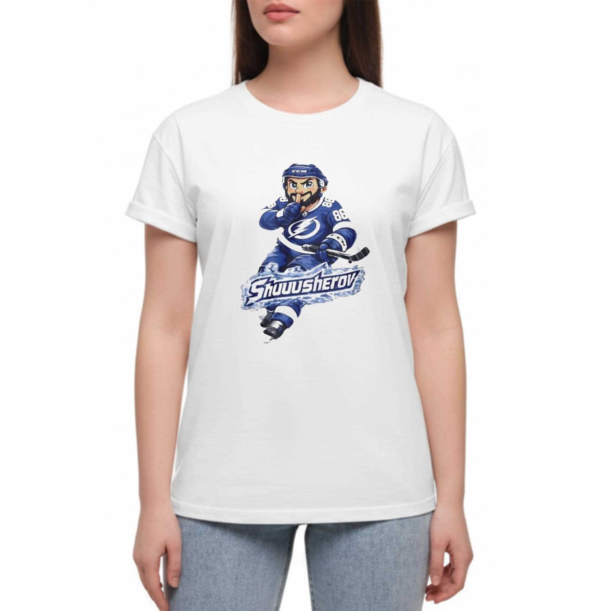 Tampa Bay Lightning Nikita Kucherov Shuuusherov T-shirt Tampa Bay Lightning Nikita Kucherov Shuuusherov T-shirt