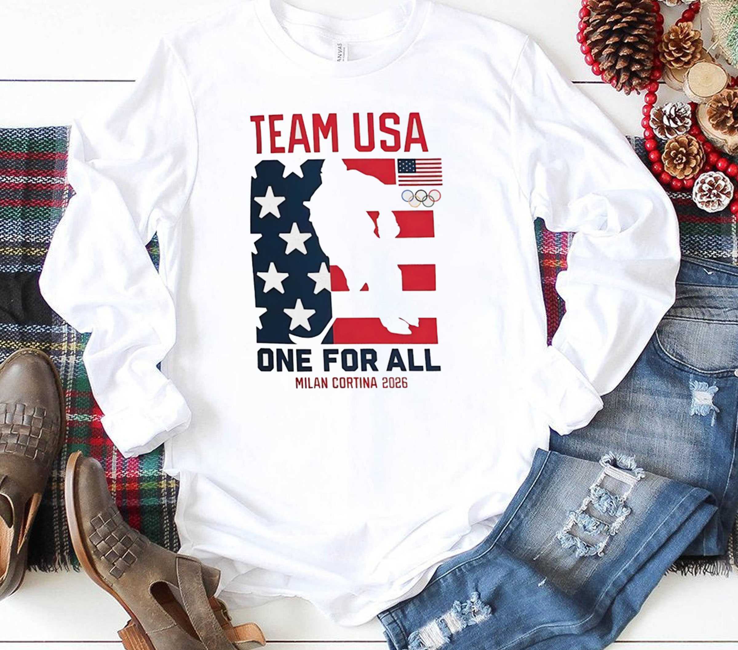 Team Usa One For All Milan Cortina 2026 Tee Team Usa One For All Milan Cortina 2026 Tee