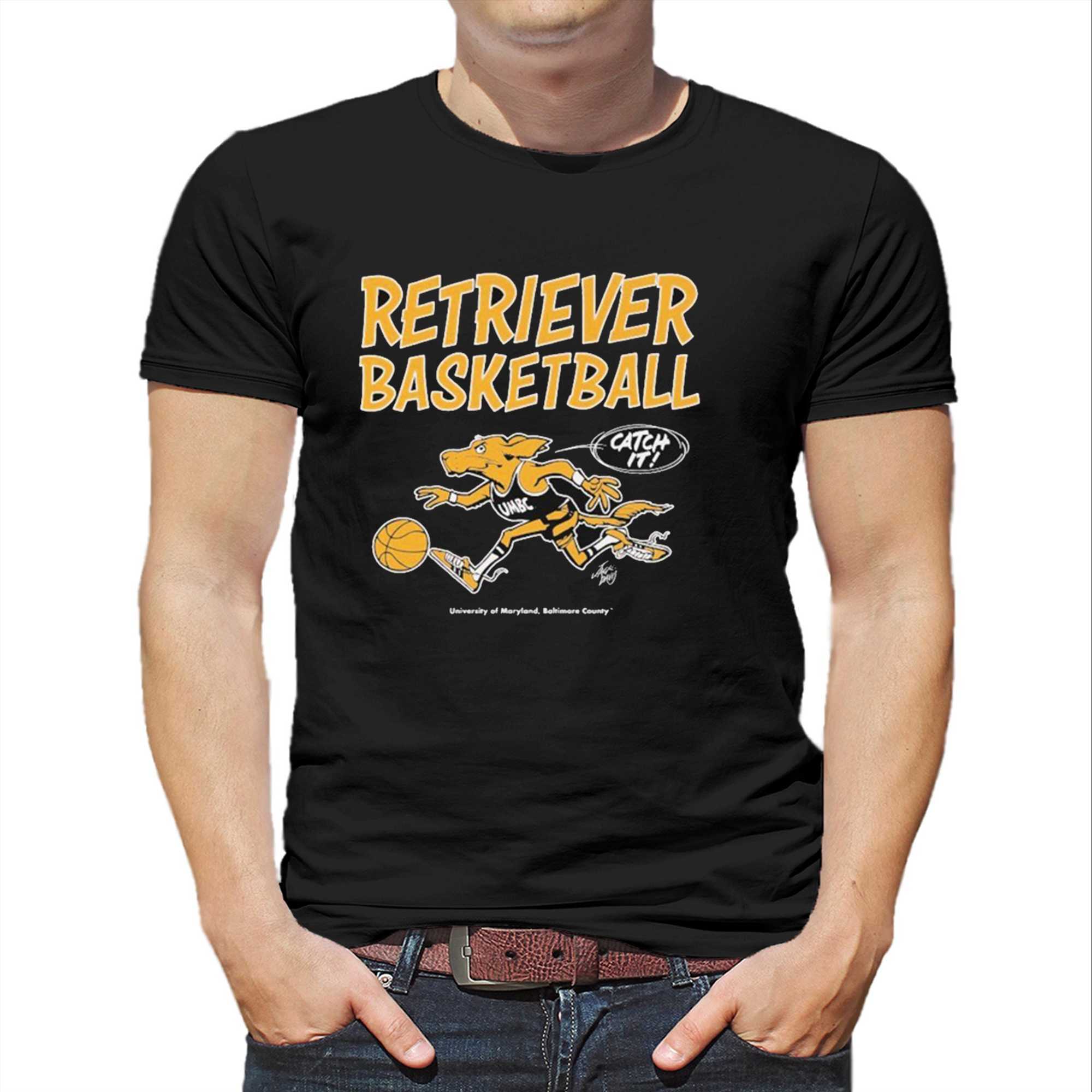 Umbc Retrievers Basketball Catch It Mascot Tee