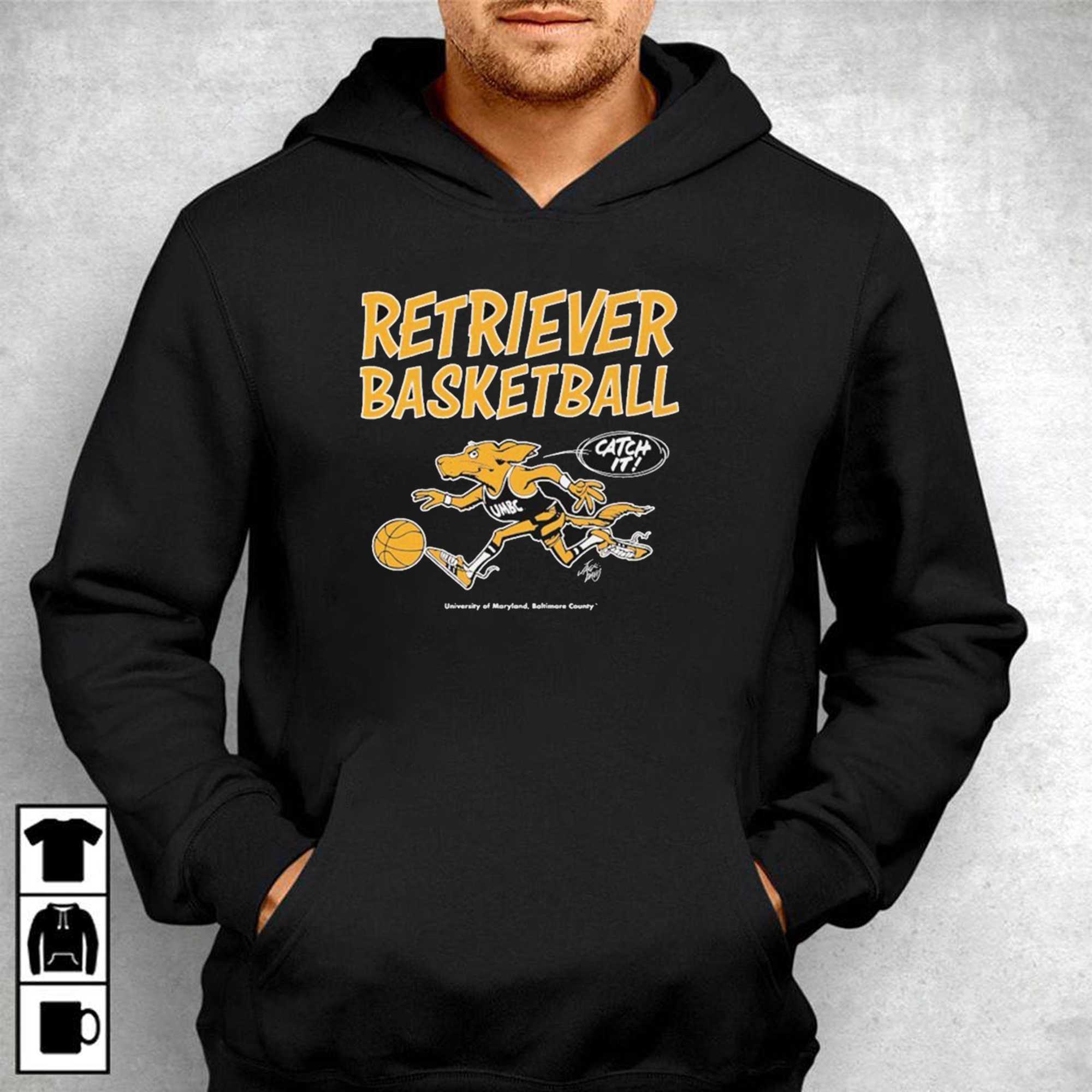 Umbc Retrievers Basketball Catch It Mascot Tee