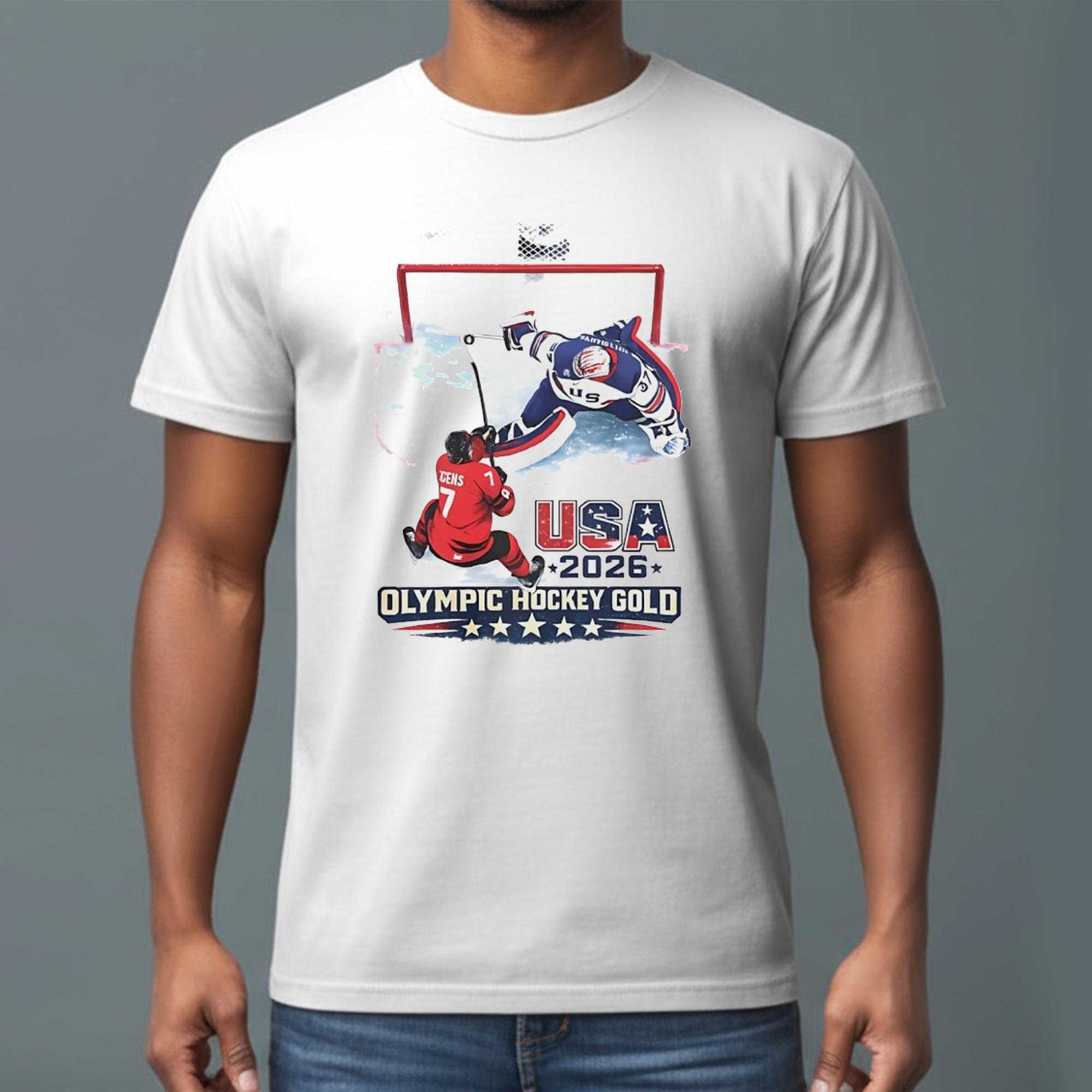 Usa 2026 Olympic Hockey Gold Tee