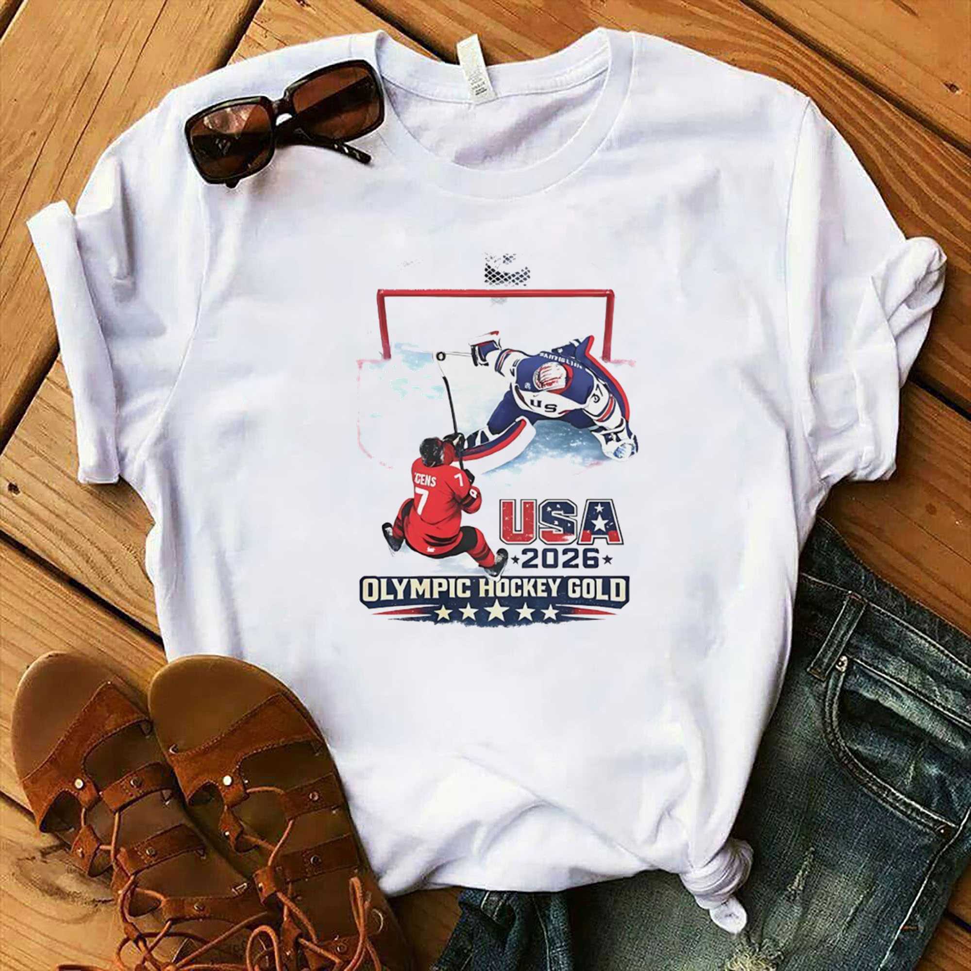 Usa 2026 Olympic Hockey Gold Tee