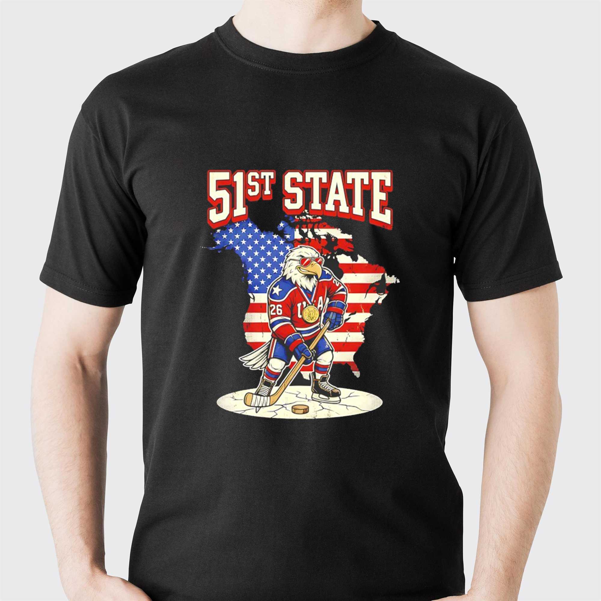 Usa Hockey 51st State Gold Medal Tee