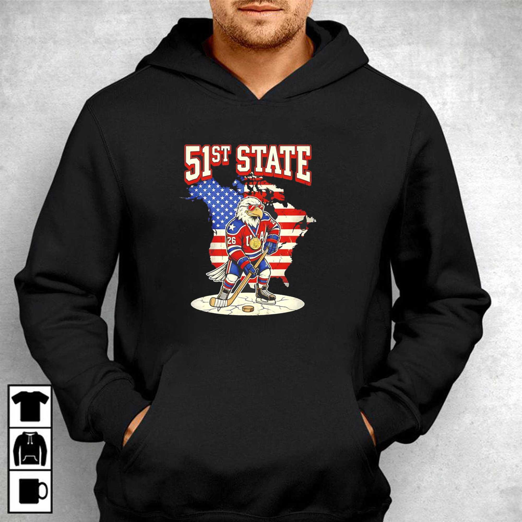 Usa Hockey 51st State Gold Medal Tee