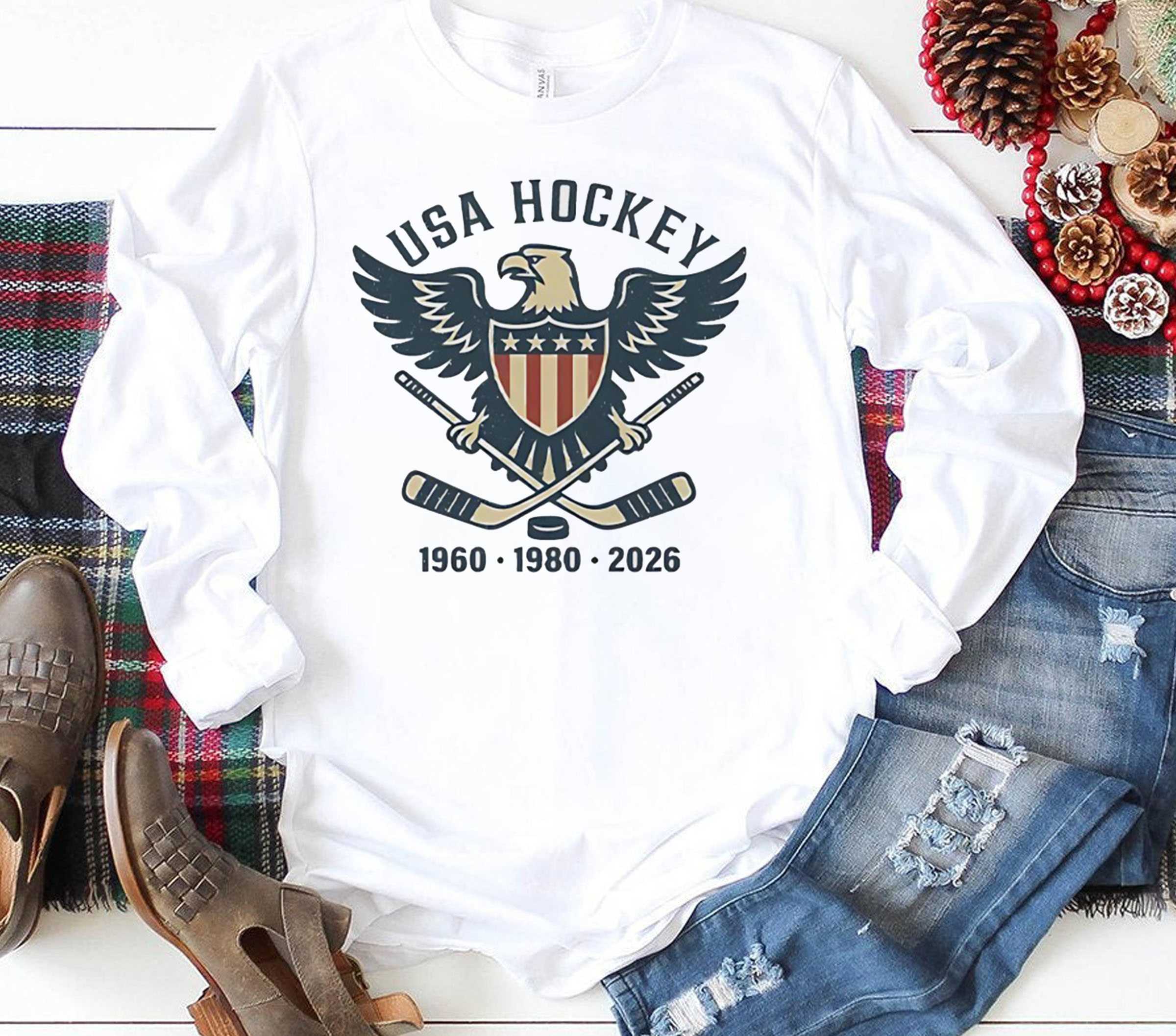 Usa Hockey Eagle 1960 1980 2026 Tee
