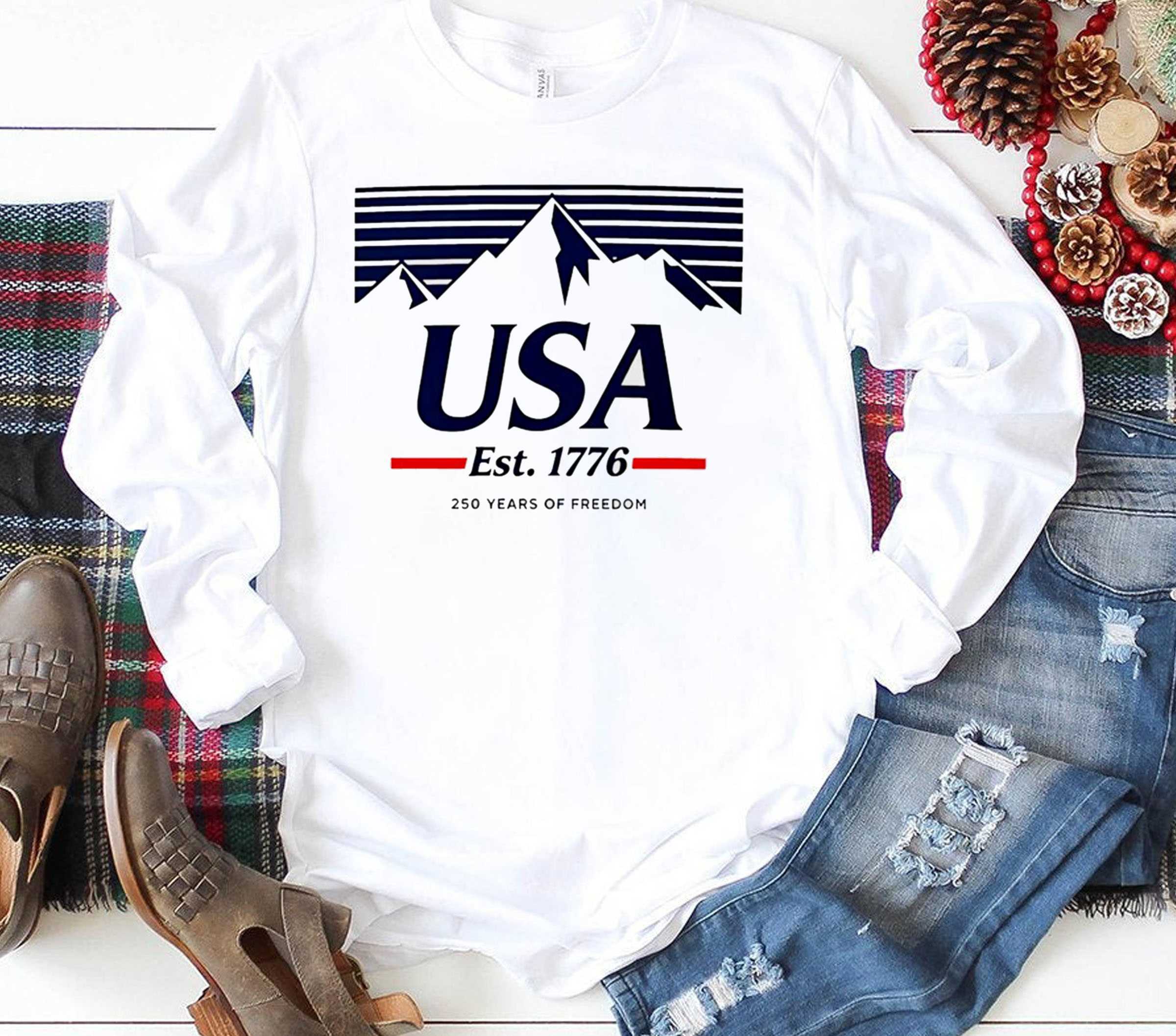 Usa Mountains 250 Years Of Freedom Tee