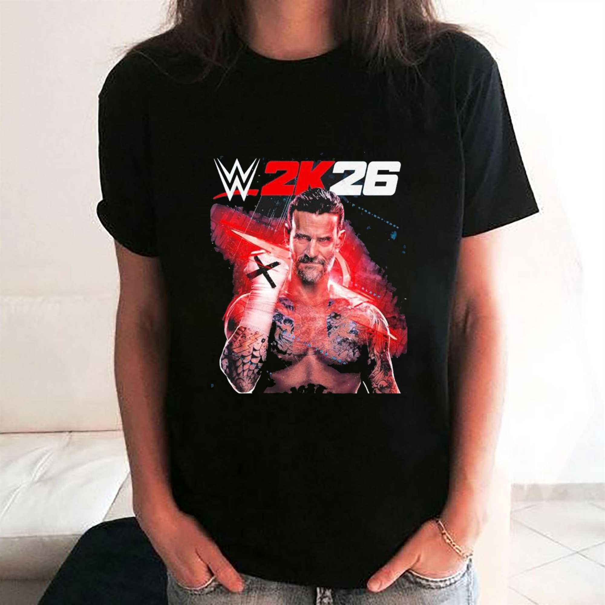 Wwe 2k26 Standard Edition Best In The World Cm Punk Cover Star Poster Shirt Wwe 2k26 Standard Edition Best In The World Cm Punk Cover Star Poster Shirt