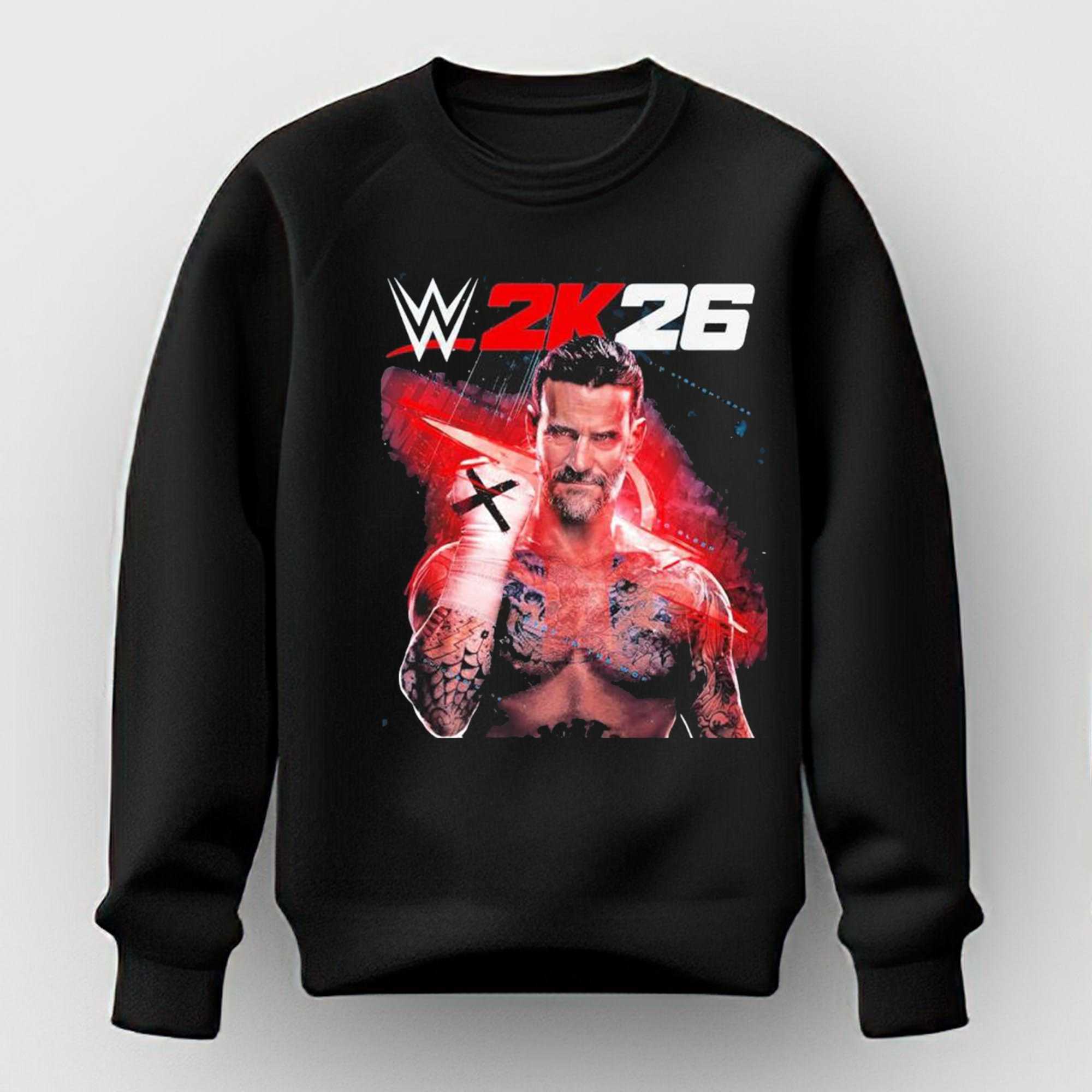 Wwe 2k26 Standard Edition Best In The World Cm Punk Cover Star Poster Shirt Wwe 2k26 Standard Edition Best In The World Cm Punk Cover Star Poster Shirt