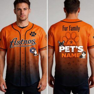2026 Astros Fur Family Pet Game Night Baseball Jersey