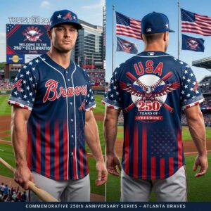 2026 Atlanta Braves 250th Anniversary of the United States Baseball Jersey