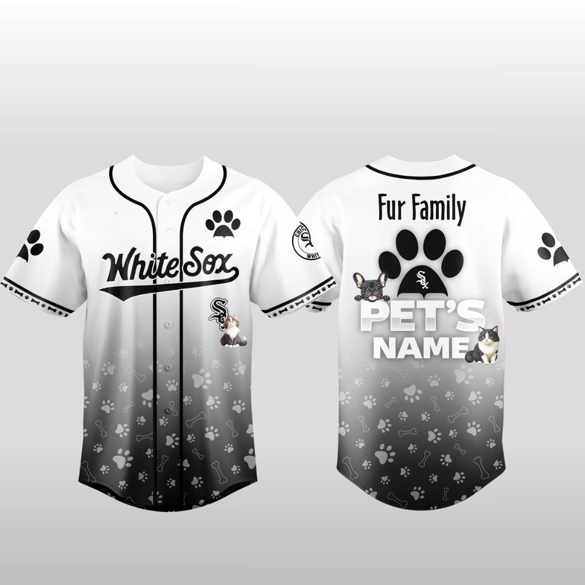 2026 Chicago White Sox Fur Family Pet Game Night Baseball Jersey 2026 Chicago White Sox Fur Family Pet Game Night Baseball Jersey