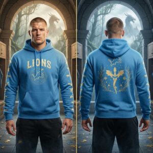 2026 Detroit Lions Fourth Wings Night Game Hoodie Tee