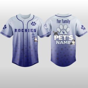 2026 Rockies Fur Family Pet Game Night Baseball Jersey