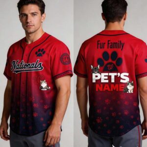 2026 Washington Nationals Fur Family Pet Game Night Baseball Jersey
