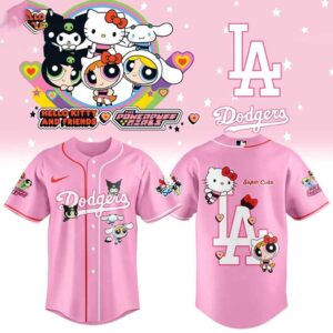 Los Angeles Dodgers The Powerpuff Girls 2026 ft Hello Kitty Baseball Jersey 1