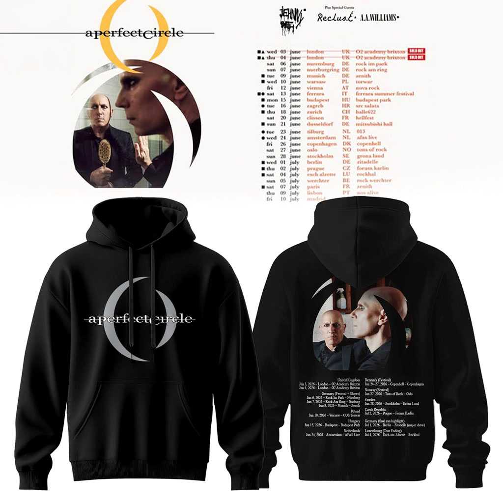 A Perfect Circle 2026 Schedule Tour Hoodie Tee