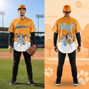Akron RubberDucks Bluey Night Limited Baseball Jersey