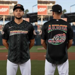 Akron RubberDucks Mexican Heritage Night 2026 All Black Baseball Jersey