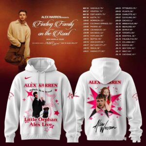 Alex Warren 2026 Finding Family on the Road World Tour White Hoodie