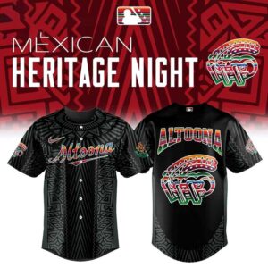 Altoona Curve Mexican Heritage Night 2026 All Black Baseball Jersey