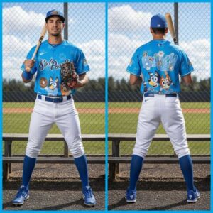Amarillo Sod Poodles Bluey Night Limited Baseball Jersey