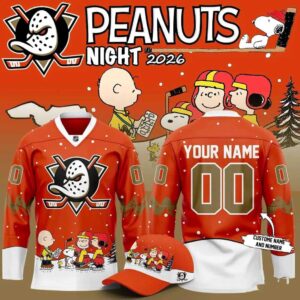 Anaheim Ducks Peanuts 2026 Special Edition Hockey Jersey