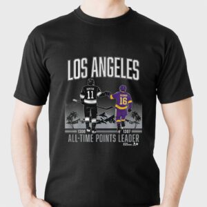Anze Kopitar and Marcel Dionne Los Angeles All Time Points Leader Shirt