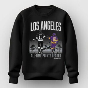 Anze Kopitar and Marcel Dionne Los Angeles All Time Points Leader Shirt