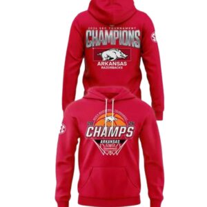 Arkansas Razorbacks 2026 Men’s Basketball Tournament Champions Locket Room Hoodie Tee