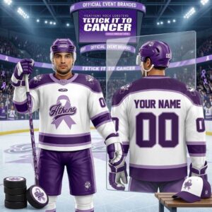 Athens Rock Lobsters Stick It To Cancer 2026 Custom Hockey Jersey