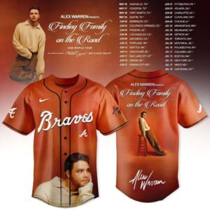 Atlanta Braves Alex Warren Finding Family on the Road Tour 2026 Jersey