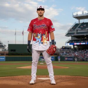 Atlanta Braves Bluey Night Limited Baseball Jersey