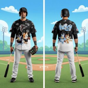 Atlanta Falcons Bluey Night Baseball Jersey