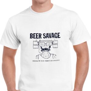 Beer Savage Drank My Way Through College Tee