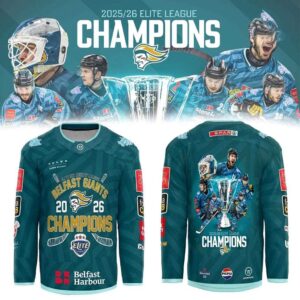 Belfast Giants 2026 Elite League Champions Hockey Jersey