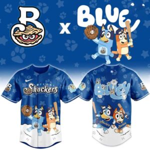 Biloxi Shuckers Bluey Night Limited Baseball Jersey