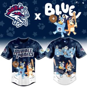Binghamton Rumble Ponies Bluey Night Limited Baseball Jersey