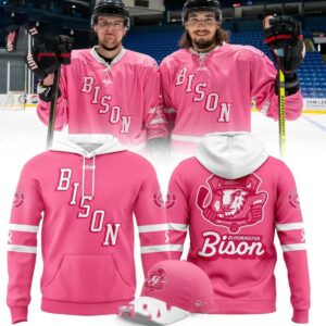 Bloomington Bison Pink In The Rink 2026 Night Hoodie Tee