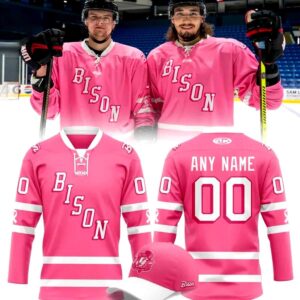 Bloomington Bison Pink in the Rink 2026 Custom Name Jersey